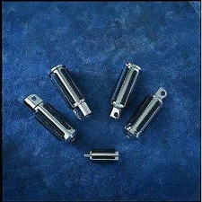 Drag Specialties Chrome Motorcycle 4" Footpeg Rail Set Male Mnt Harley Davidson