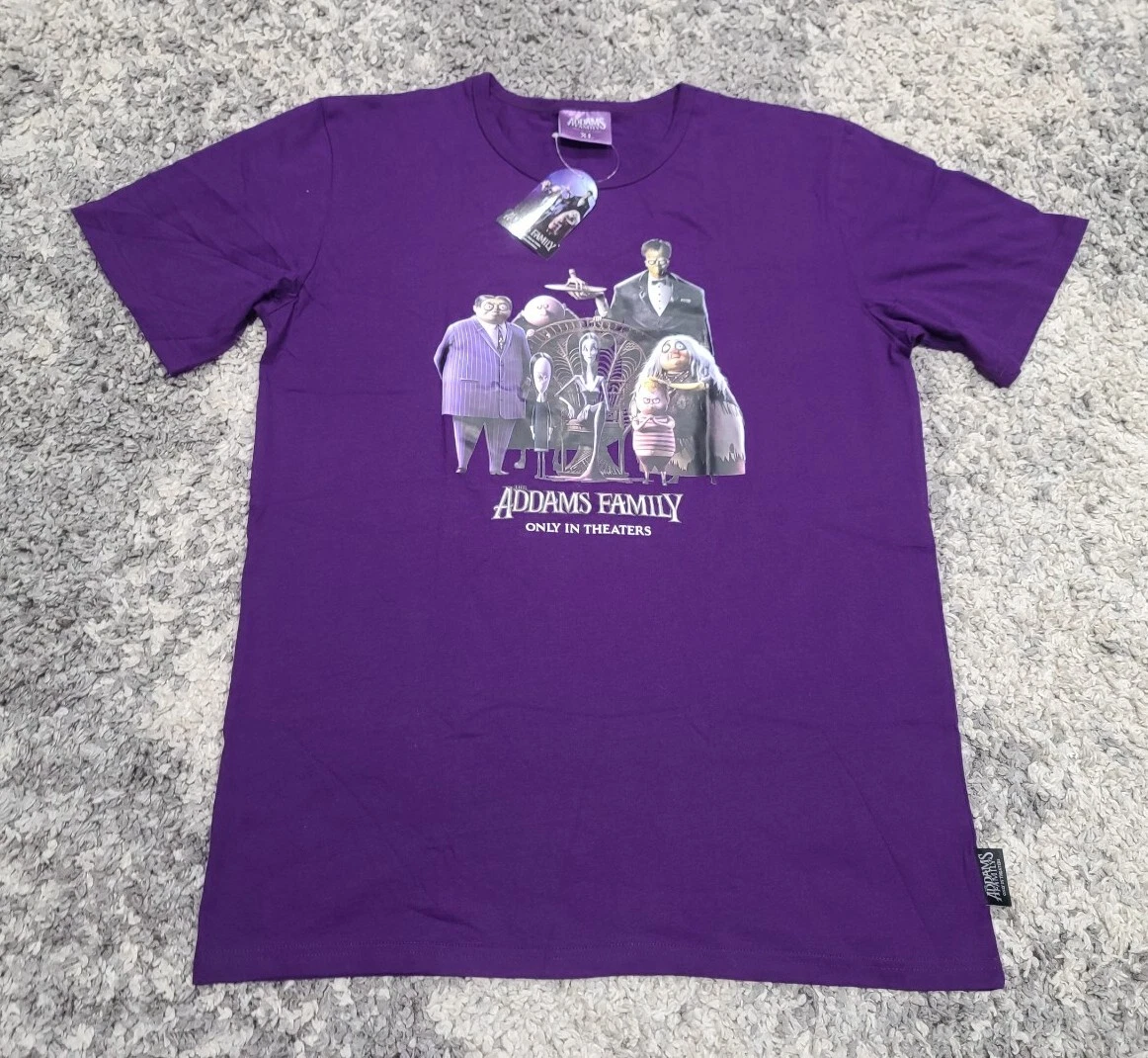 NWT The Addams Family Movie Promo T-Shirt Promo Men XL Purple 2019 Animated