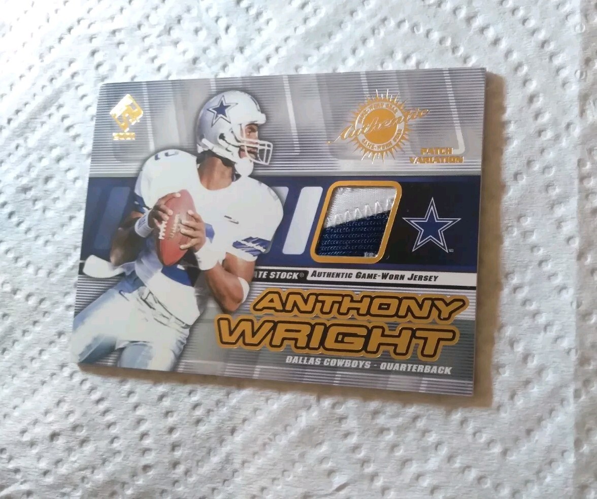 2001 Pacific Private Stock Game-Worn Gear Patch 094/150 Anthony Wright #45 Patch