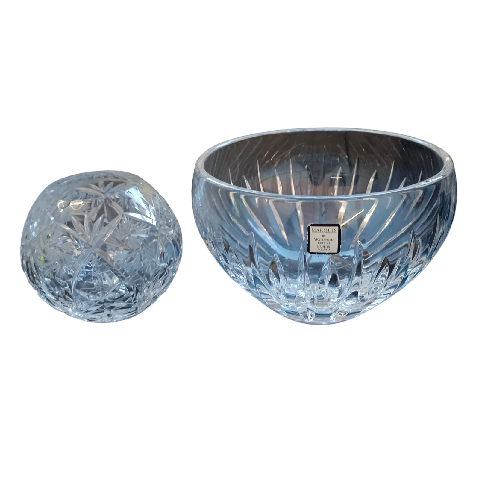 2X Crystal Glass Bowl Inc Marquis By Waterford Crystal Made In Poland