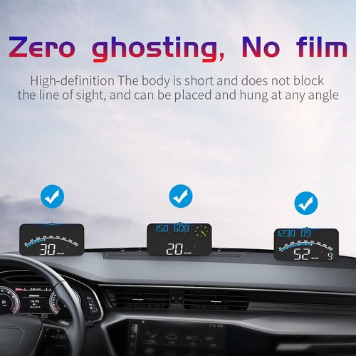 Car Digital GPS Speedometer HUD Head Up Display HD LED Gauge Overspeed Alarm MPH - Picture 4 of 12