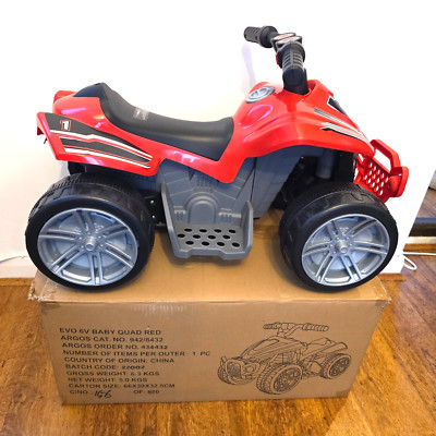 EVO ATV 6V Elektro Akku Ride on Quad Bike - Akkufahrzeug - unbenutzt