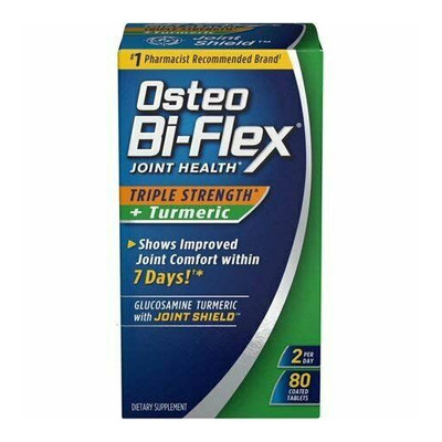 Osteo Bi-Flex Triple Strength + Turmeric Supplement Coated Tablets 80 Ct 6 Pack