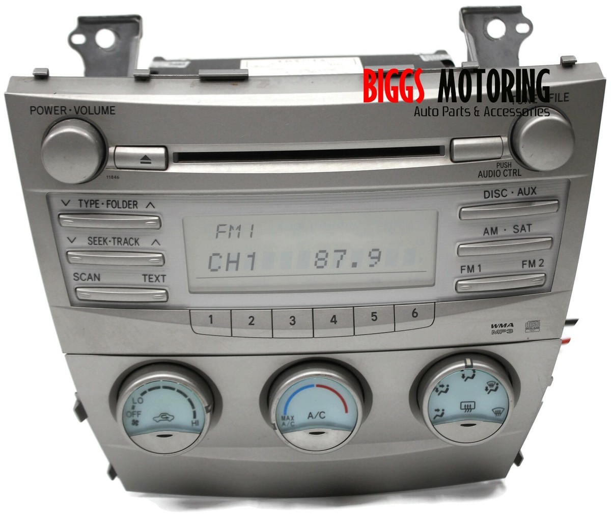 2007-2011 Toyota Camry Radio Stereo Cd Player Ac Control 86120