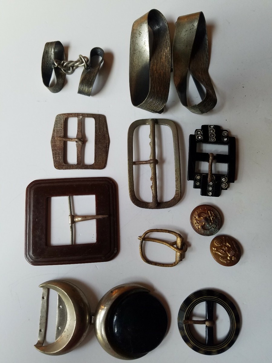 Lots of vintage belt buckles and belt straps Vintage Belt Buckles Ladies Belt Buckle Lot Assorted  main image 2