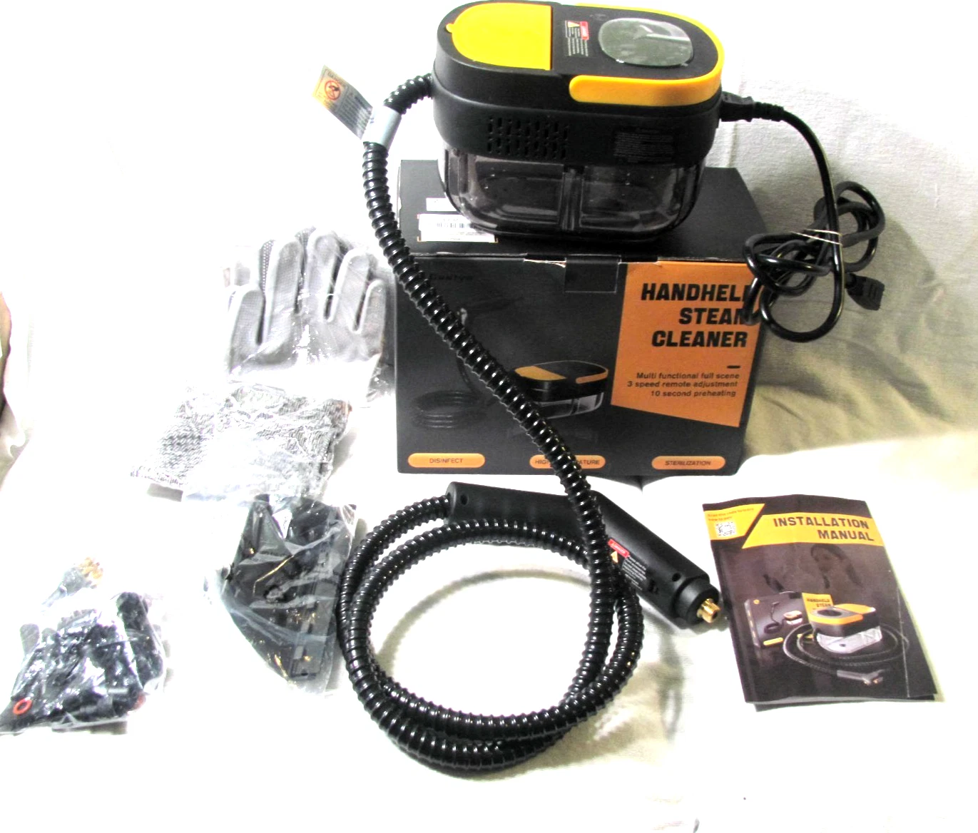 Gautye Steam Cleaner 3-Level Adjustable Handle, Heat-Up Quick "New Open Box"
