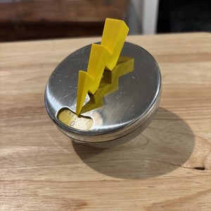 Vintage 70s 80s Mepra Sergio Carpani Lightning Bolt Kitchen Timer Inox Italy