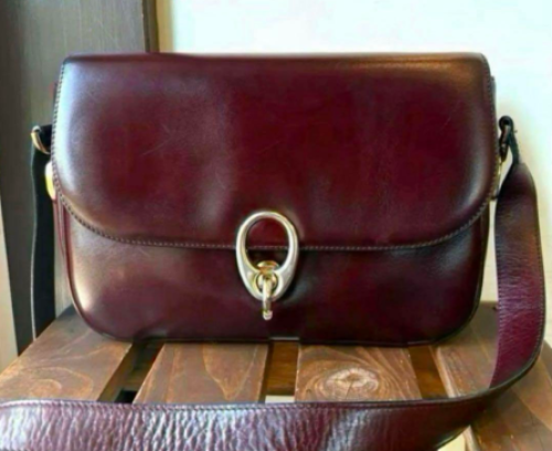 Celine Authentic Leather Bordeaux Shoulder Bag I0719795