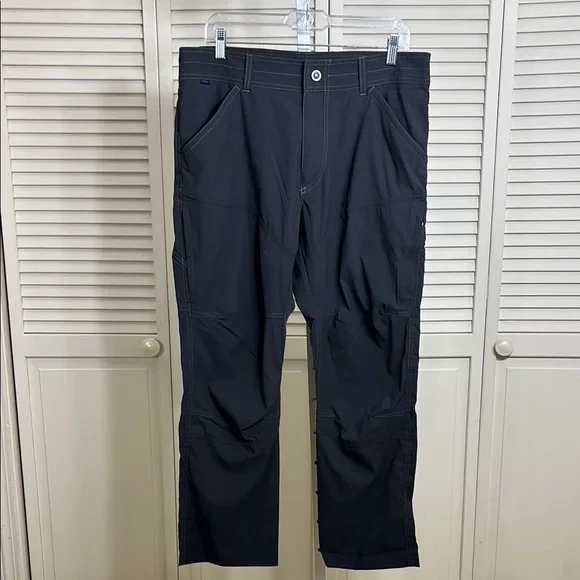 Kuhl RENEGADE Series Outdoors Hiking Pants Koal Gray UPF 50 Size 34