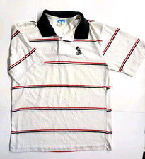 Vintage Disney Character Fashion polo Medium Mickey striped Made in USA
