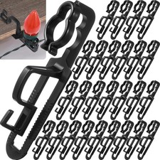 Yulejo 120 Pcs Christmas Black Light Clips Gutter Hooks for Gutters and Shingles