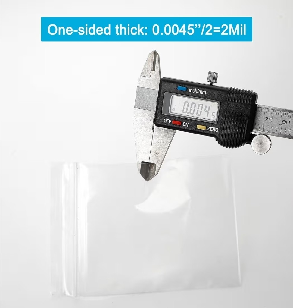  1.5"x1.5" Clear Zip Seal Lock Top Plastic Bags 2Mil Jewelry Pill Small 100 Pack