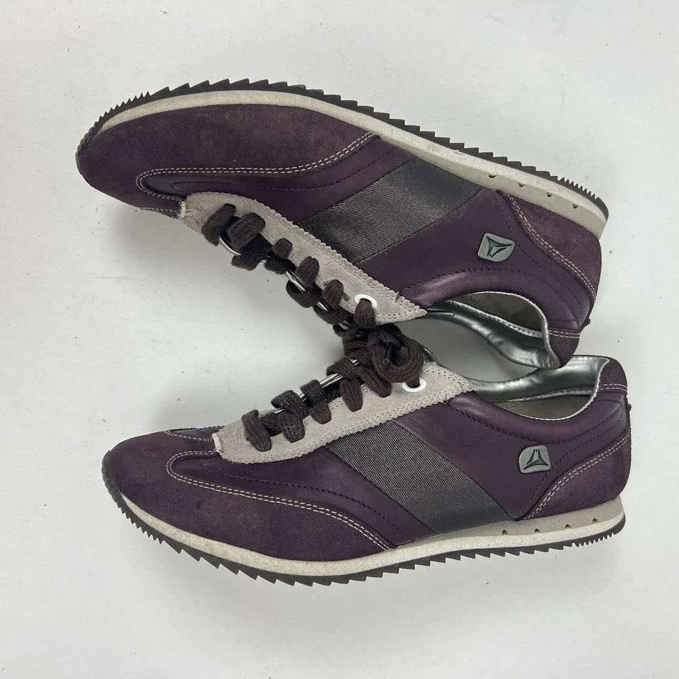 Mujer Clarks Jewel Zapatillas con Cordones Reino Unido 4 EE. UU. 6 Cuero Púrpura Caminar Viaje  Foto 4 de 4