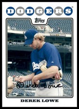 2008 Topps #415 Derek Lowe Gold Foil