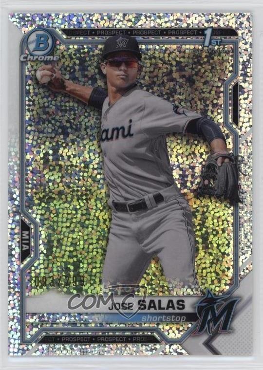 2021 Bowman Chrome Prospects Speckle Refractor 93/299 Jose Salas #BCP-110 12zm