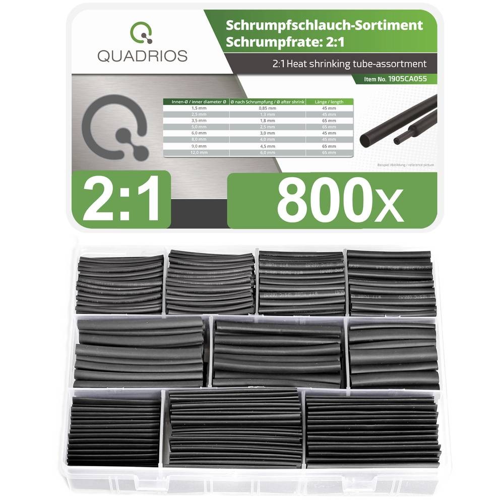 Gaines thermorétractables Quadrios pour éliminer les faux contacts et fils électriques dénudés