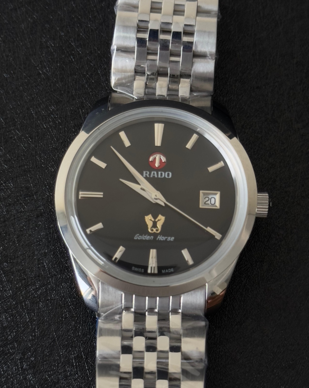 Automatic Black Golden Horse Dial Men's Watch Rado - vintagewatches.pk