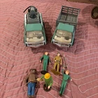 Vintage 70's Tonka Smokey Bear Vehicles Lot Pumper Truck, and Dump And Figures