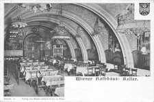 Austria Vienna Wiener Rathhaus Keller Restaurant postcard C312