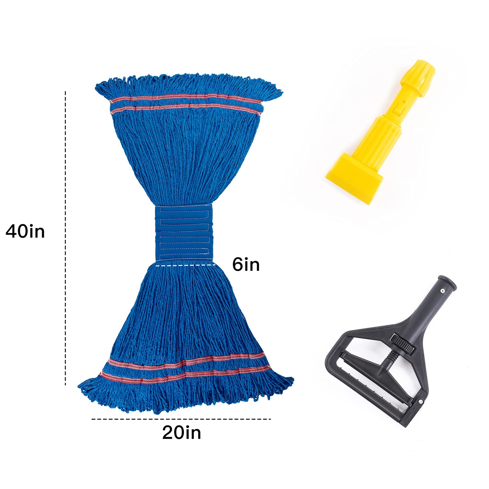 Matthew Cleaning Microfiber String Mop Heavy Duty Commercial Wet Mop Head ,Ex...