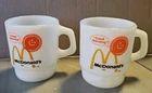 Vintage Anchor Hocking McDonald's Good Morning Milk Glass Coffee Mug -Fire King