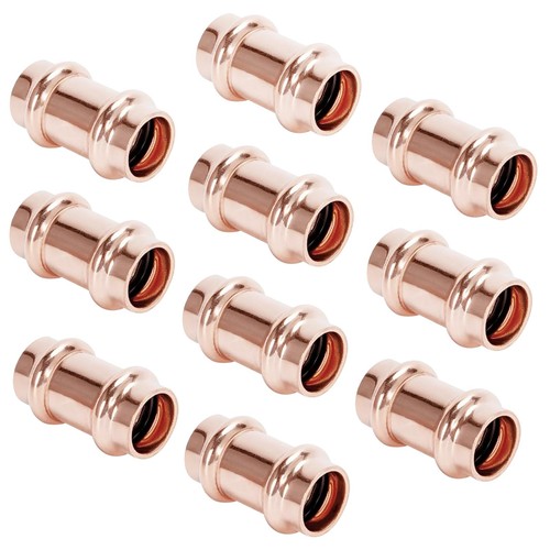 10 PCS 1/2 Inch Copper Press Fittings Coupling Pipe HVAC LeadFree Type M/L/K