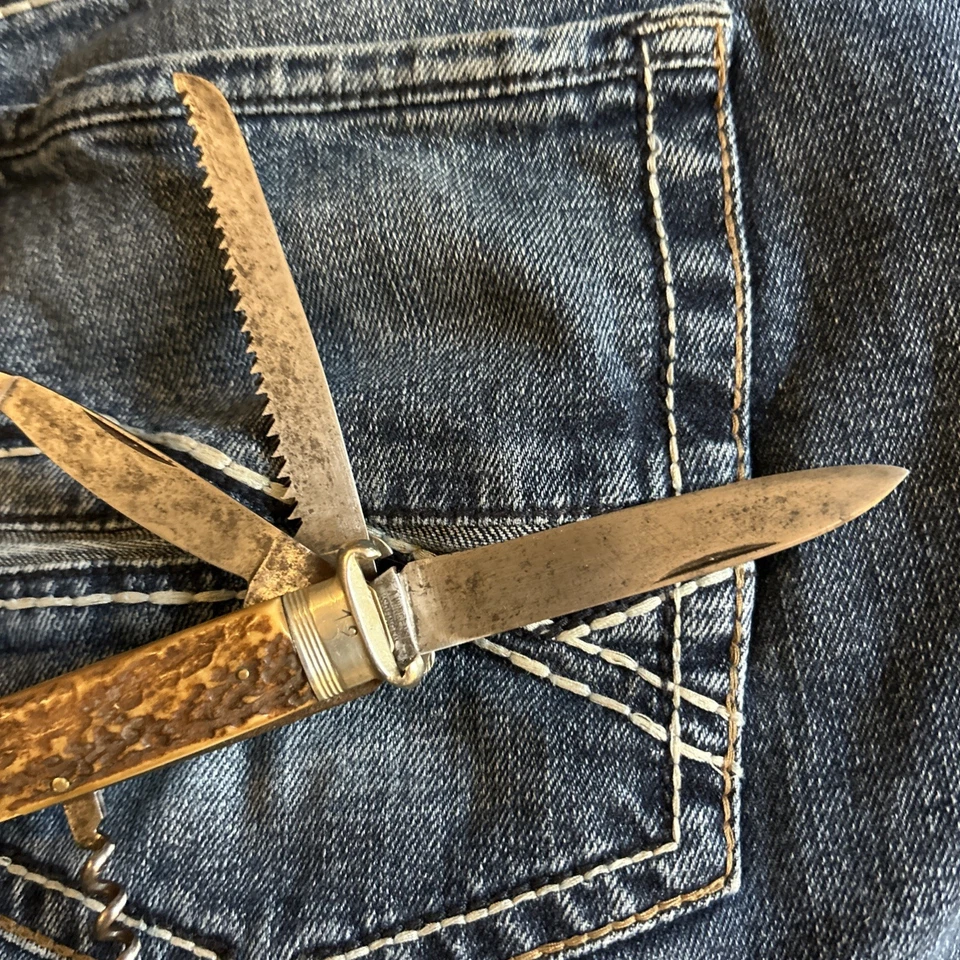 A. Wingen Jr. Solingen Germany Rare Shotgun Knife With Lockback Blade, 12-16 Gag - Image 2 of 4