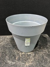 Mega Collections Rio Pebble Grey Plastic Plant Pot Top Diameter 28cm Ref Lute