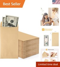Self-Seal Brown Kraft Envelopes 500 Pack - Versatile Storage for Cash  More