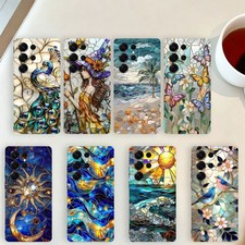 Drop-Proof Artistic Stained Glass Phone Case Cover For Samsung S24 Ultra S25 S26