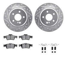Dynamic Friction Company 7512-63048 Rotors Drilled & Slotted Silver W/ 5000
