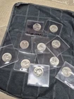 Lot of 10 Pre 1964 Quarters 90% Silver Various Dates 59proof -39-41-51D-62D-64D