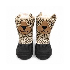 Cat Jack Waterproof Cheetah Rain/Snow Faux Fur Boots Size 5 Thermolite EcoMade