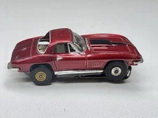 1967 Corvette Model Motoring Slot Car Candy Apple Red/ Tested Working