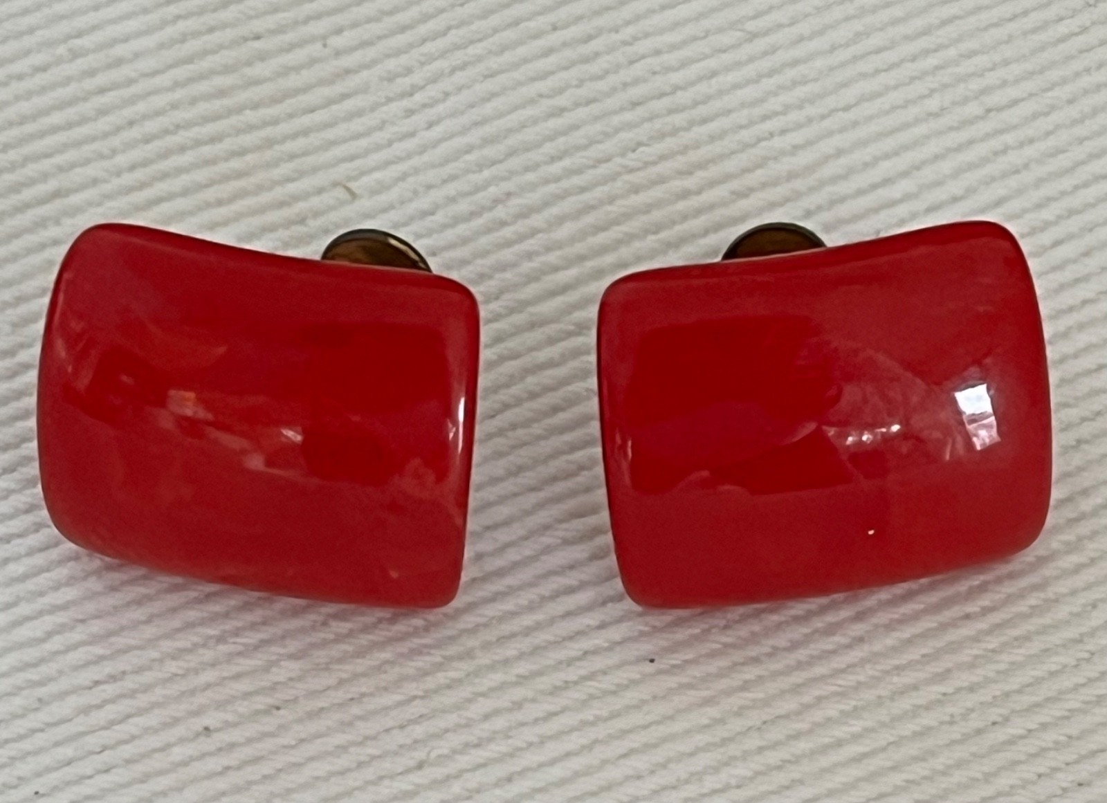 Sweet Rectangular Cherry Red Tested Bakelite Scre… - image 2