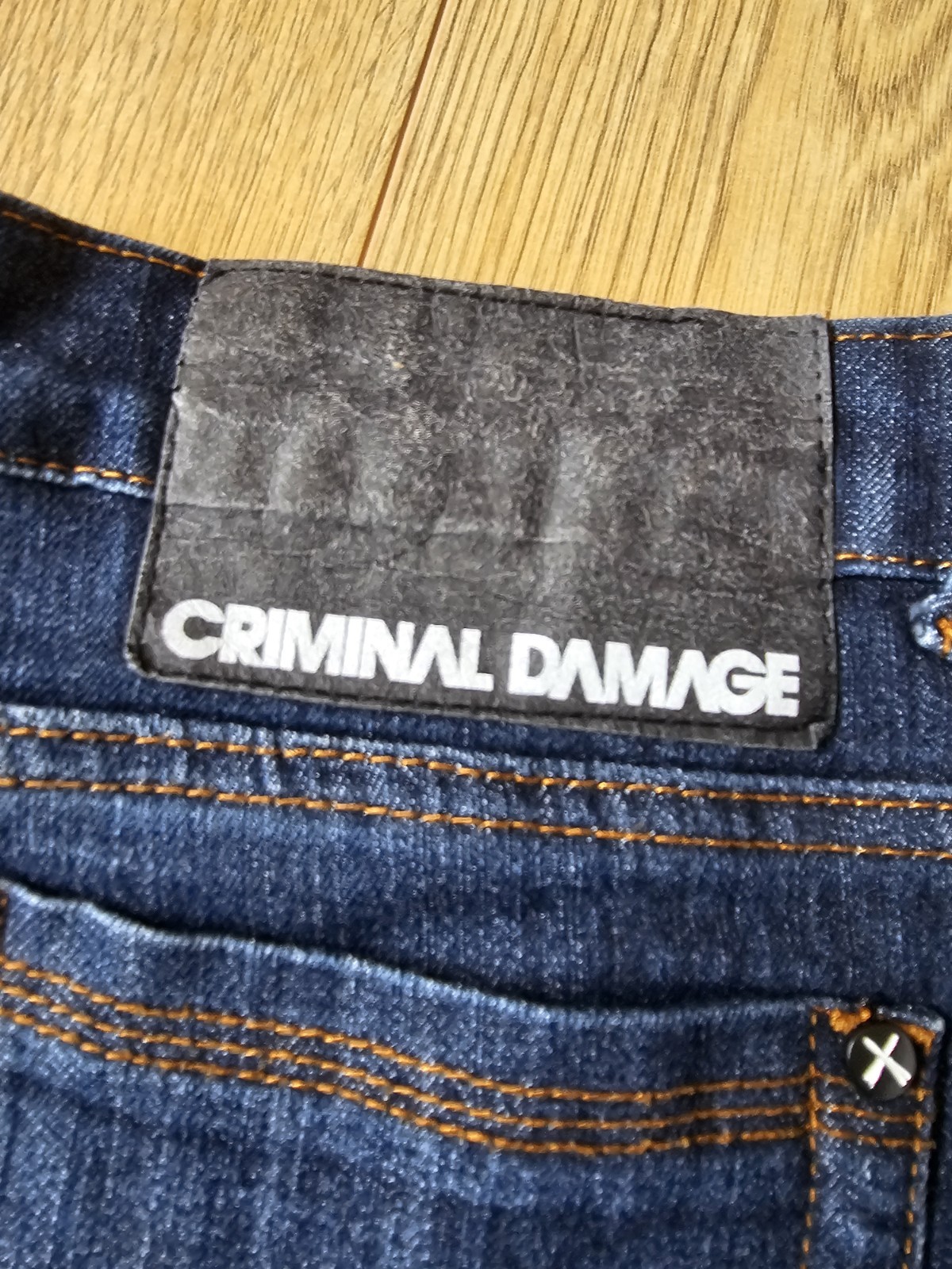 Criminal Damage Mens Blue Slim Skinny Jeans W32 L32 Stretch image 2