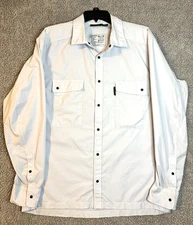 Truewerk L/S Cloud Shirt Mens Large Light Grey Snap Technical Performance