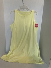 Spanx Women's Get Moving Zip Front Racerback Dress  2XL  Lemon Lime Yellow NWT