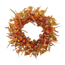 Fall Wreaths For Front Door 22 Inch Artificial Autumn Wreath with Eucalyptus ...