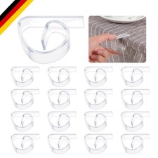 Kunststoff Tischdeckenklammern Transparent 12 Stück für Dicke Tische, Picknic...
