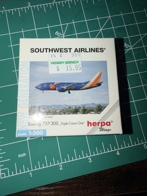 Herpa Avion Airlines 1/500 - Boeing 737 300 Triple Crown One Southwest 512664