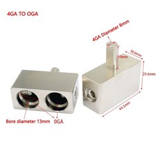 2x Car Audio Power/Ground Dual 4 Gauge To 0 Gauge Offset Amp Input Wire Reducers