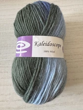 Elegant Kaleidoscope Worsted 100% Wool Yarn~3.5 oz Skein~Wet Land 147-35