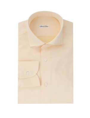 Fiori Di Lusso Gelbe Einfarbige Baumwollbluse - Slim - 15/38 - (FL952310)