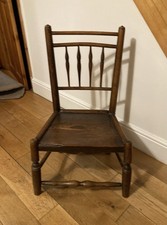 Antique Phillip Clissett Style Spindle Back Short Low Chair Arts & Crafts