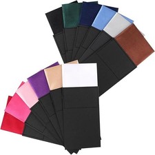 12Pcs Pocket Squares for Men,12 Colors Flat Prefolded Suit Pocket Squares on Car
