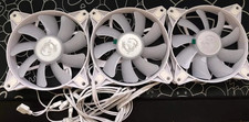 3x white msi 120mm case fans from MSI MAG Coreliquid I360 very good condition