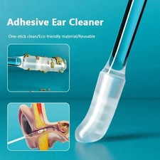 24pcs Disposable Silicone Ear Wax Remover Sticky S/L Ear Pick Cleaner Tool