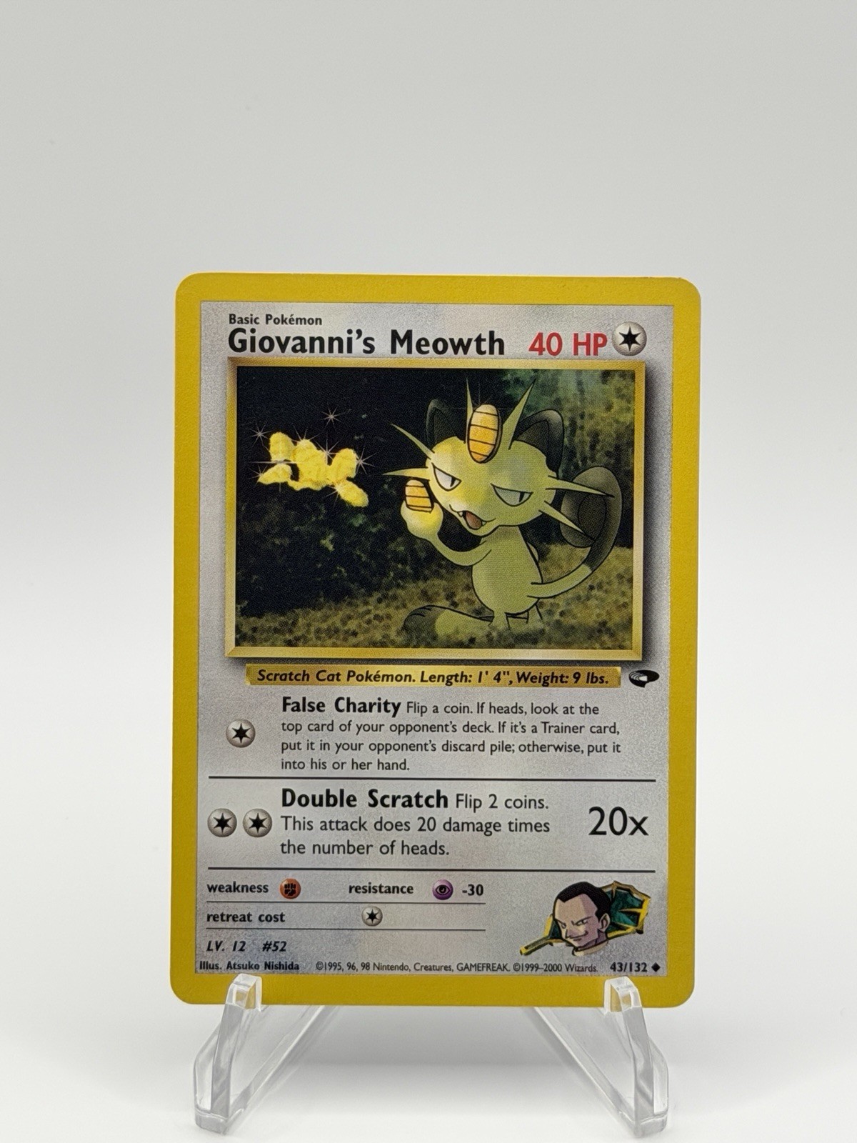 Pokemon Gym Challenge Uncommon Giovanni's Meowth 43/132 - Near Mint (NM)