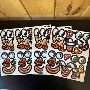 Unused 1985 Unique Industries Stickers 4 Sheets Holiday Halloween Crafts
